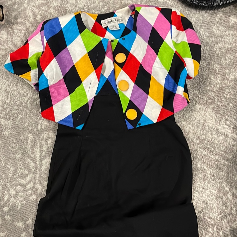 Womens Maggie Boutique dress with cropped jacket, size 4